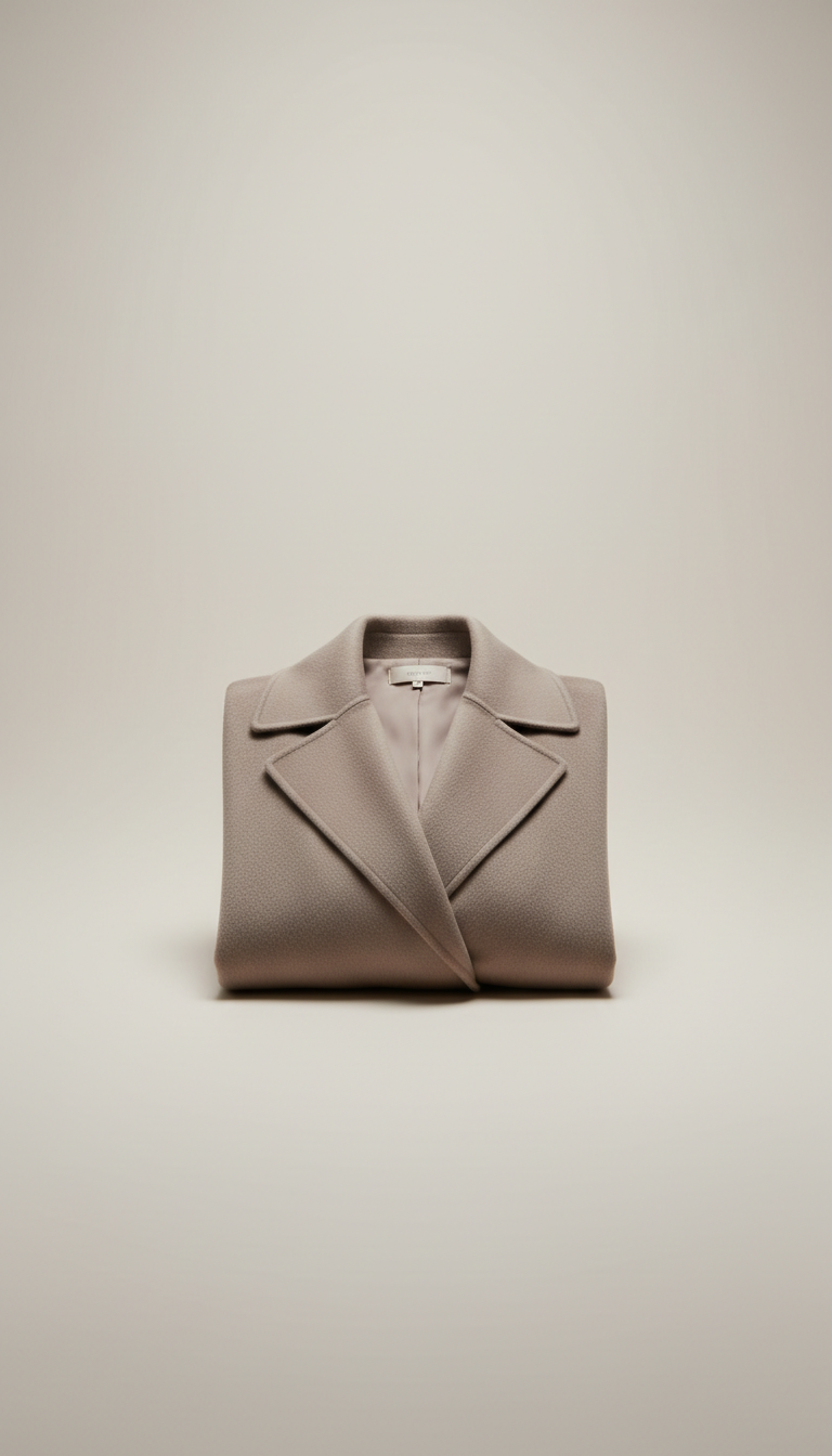Cashmere Wrap Coat in Muted Taupe