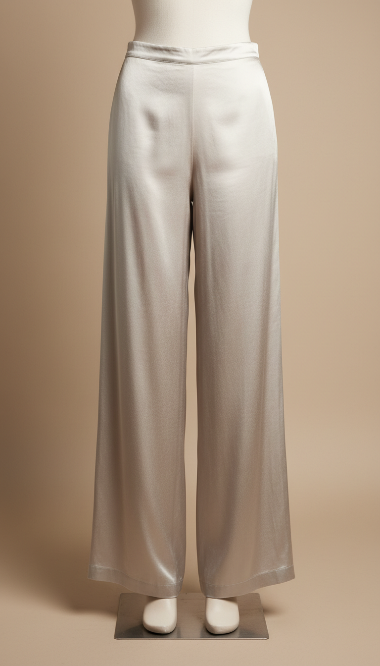 Silk Wide-Leg Trousers