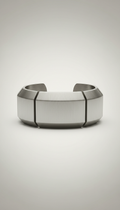 Brushed Metal Geometric Cuff Bracelet